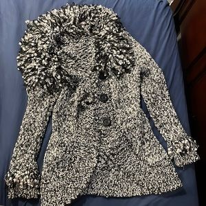 John Fashion button cardigan Sz S. Very soft and stretchy Black/silver